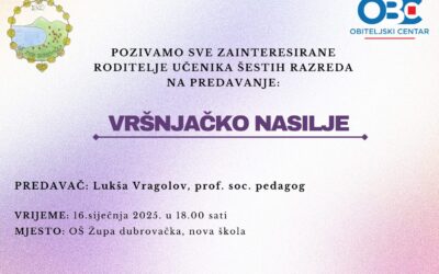 Predavanje: Vršnjačko nasilje