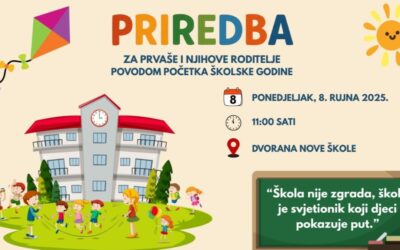 Obavijest: PRVI DAN ŠKOLE