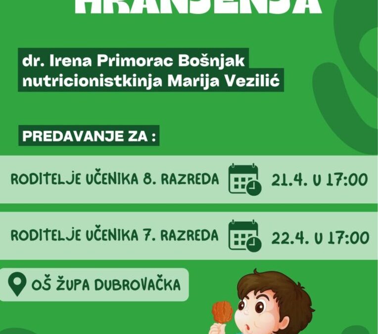 Predavanje ” POREMEĆAJI HRANJENJA”